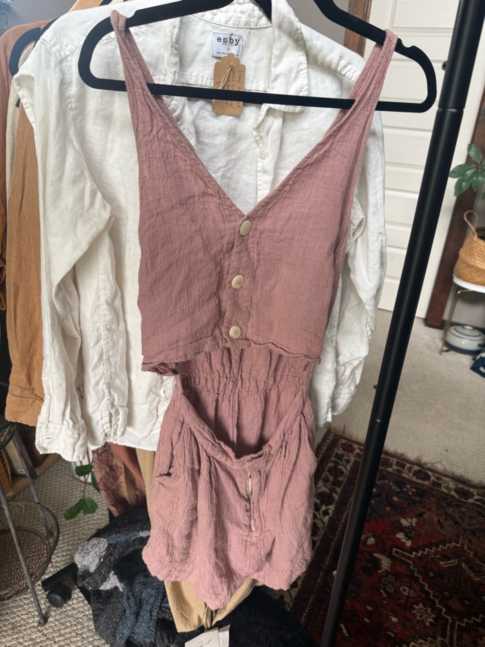 Esby Apparel Rosalin Jumper, size XS, color Rose
